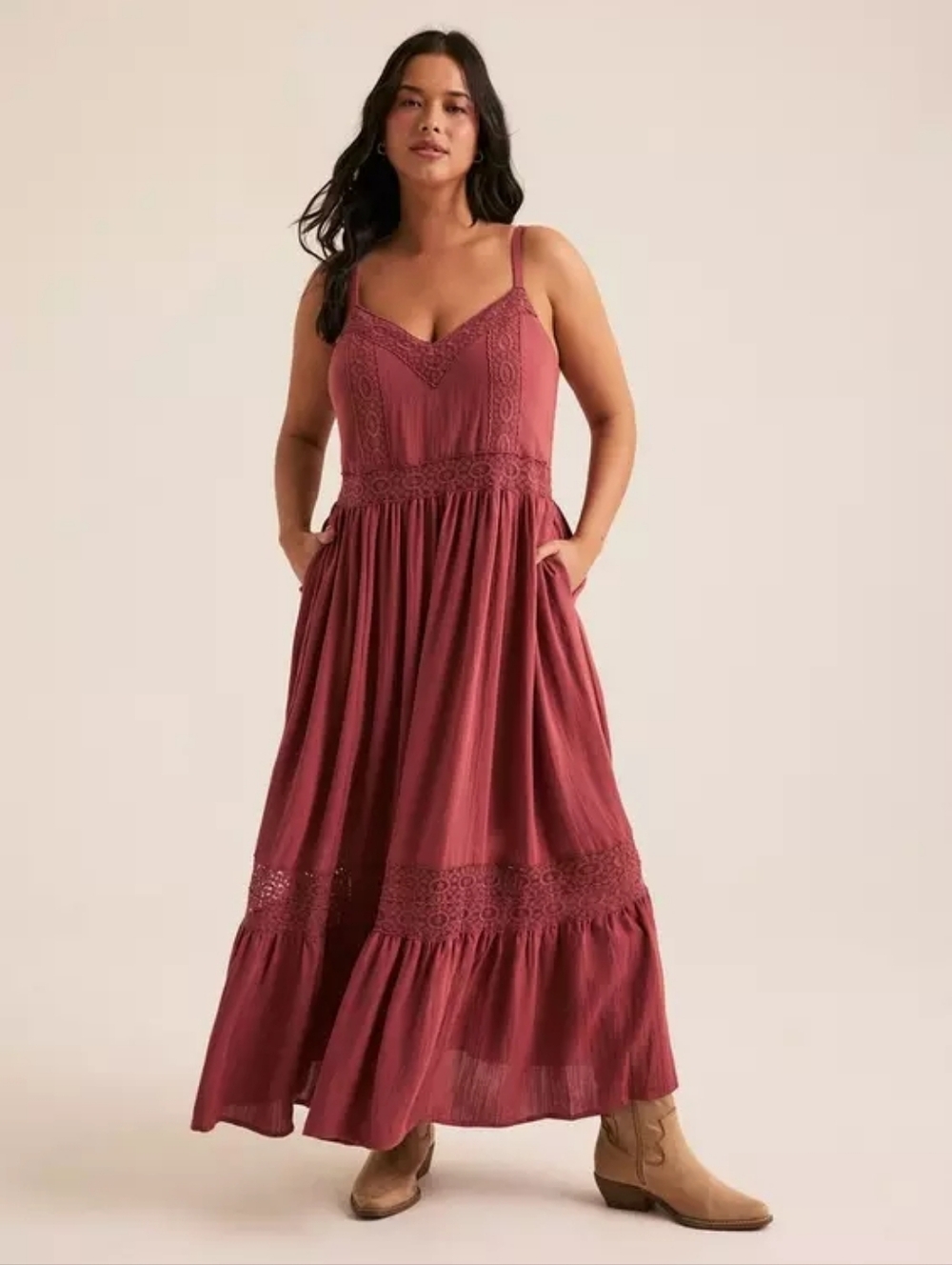 Torrid Festi Boho Tiered Maxi Dress Plus Size 2X Nwt - Picture 2 of 9